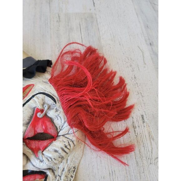 Halloween rubber face mask clown scary Joker costume - Picture 5 of 10